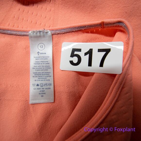 Ivivva *discoloration* tank top orange red, women size 12 - Picture 13 of 14